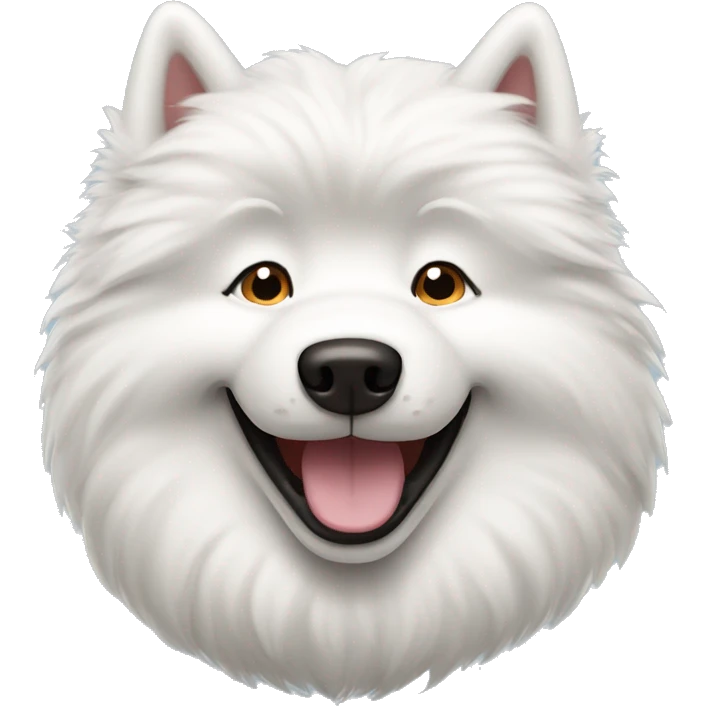 samoyed dog smiling emoji