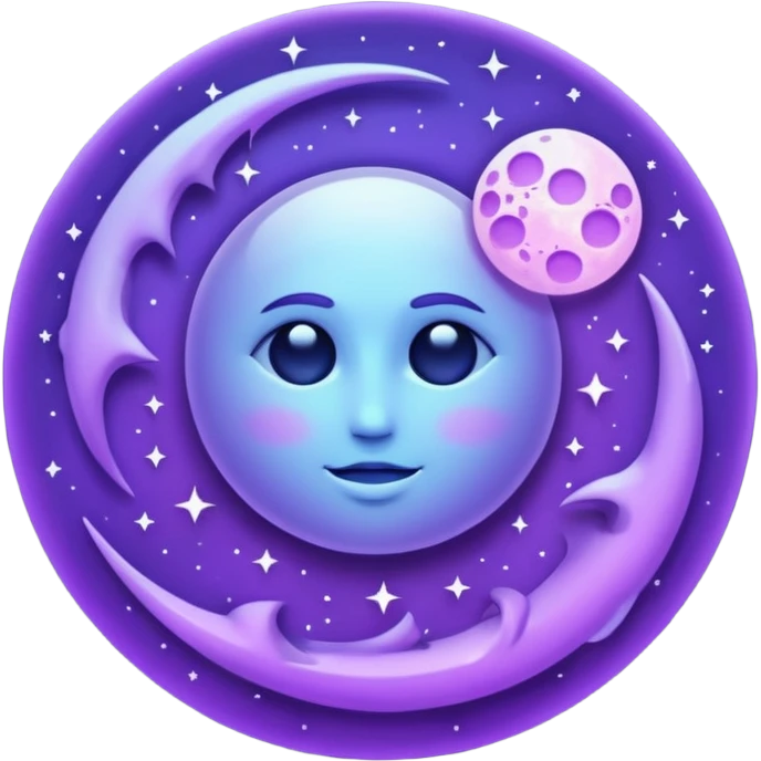 lunar cycles purple emoji