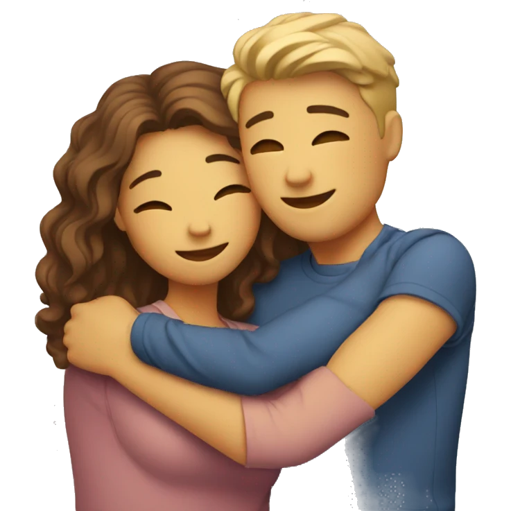 Hugging couple emoji
