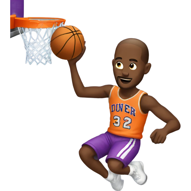 Dunking a donut basketball emoji