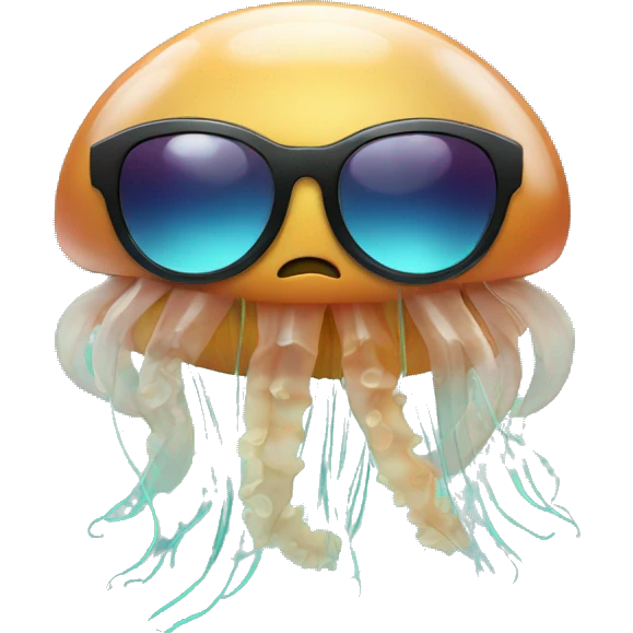 Jellyfish with sunglasses emoji