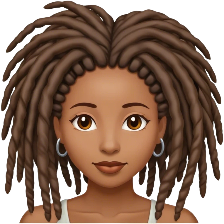 Black woman with locs love emoji