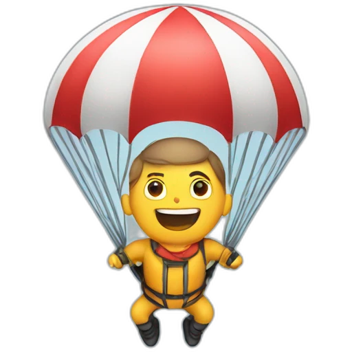 man on parachute emoji