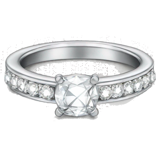 diamond ring with silver band emoji
