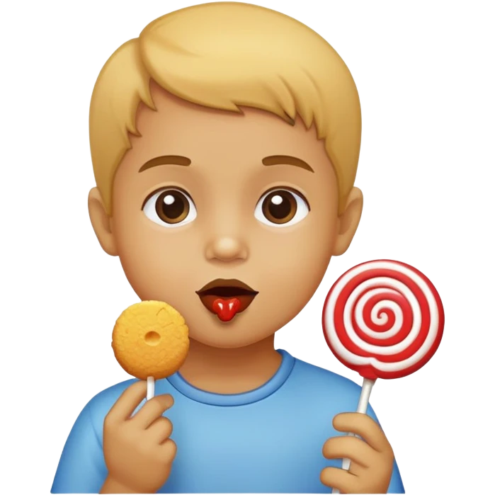 Lollipop eating cornbread emoji