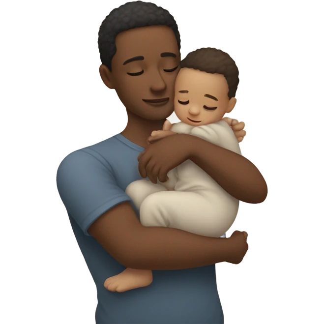Hugging the baby  emoji
