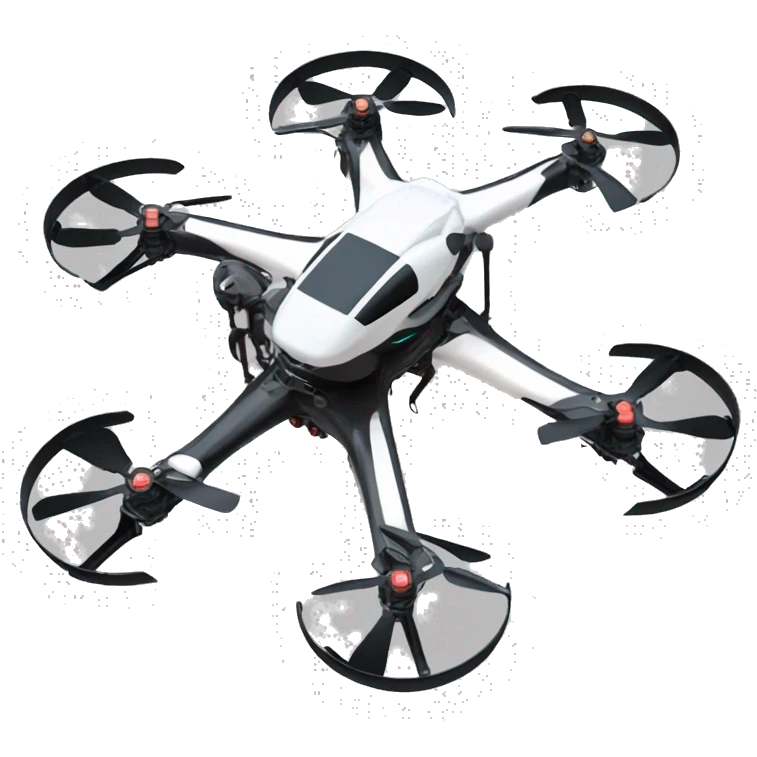 EVTOL multicopter 8 arms and 16 motors emoji