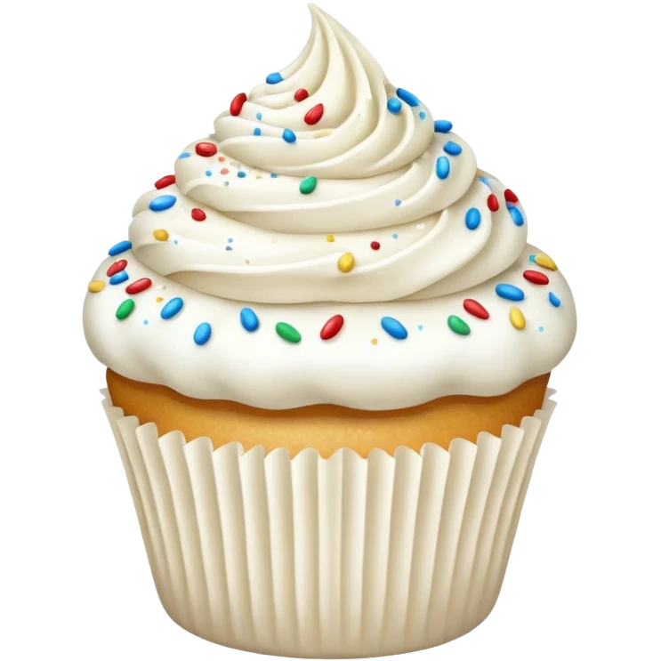 Glitter White Cupcake emoji