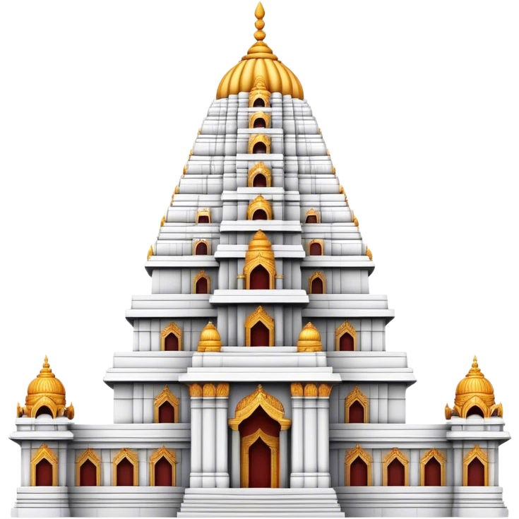 Cinematic Realistic Tirupati Balaji Temple Landmark Emoji, depicted with intricate carvings and spiritual aura rendered with lifelike detail and radiant, divine lighting. emoji