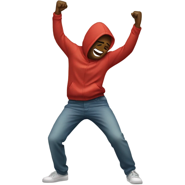 Person doing the dab dance emoji