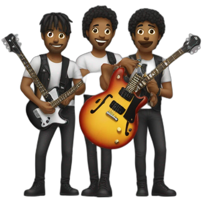 3 person band emoji