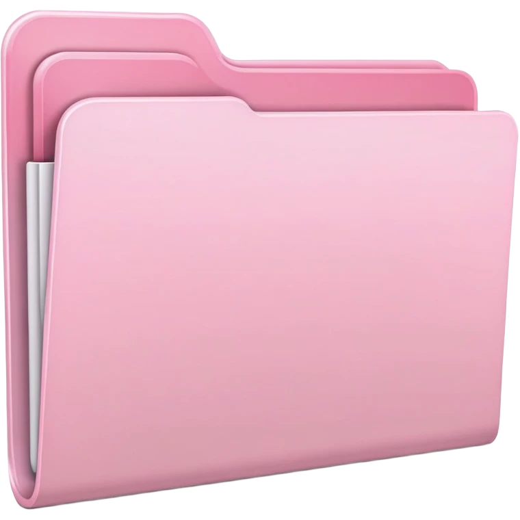 Mac folder icon in extremely light pink, almost white with just a hint of pink, very pale pink color emoji