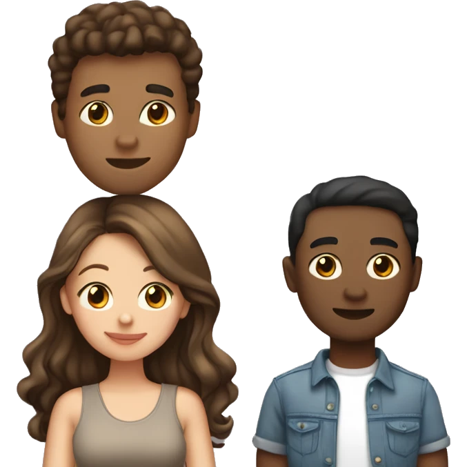 boyfriend girlfriend kissing, boyfriend has light skin and light brown hair, girl has dark brown hair and light skin emoji