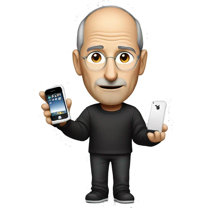 Steve Jobs holding iPhone 16 emoji