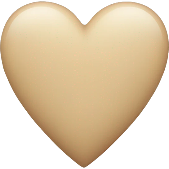 Beige heart emoji