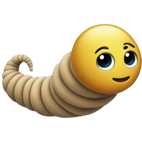 Worm in outer space  emoji