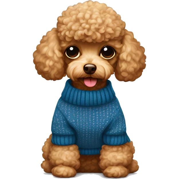 Toy poodle wearing sweater emoji