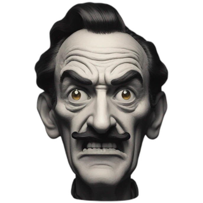 Salvador Dali angry waruigi emoji