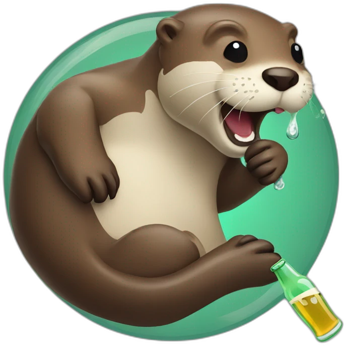 beer drunk otter emoji
