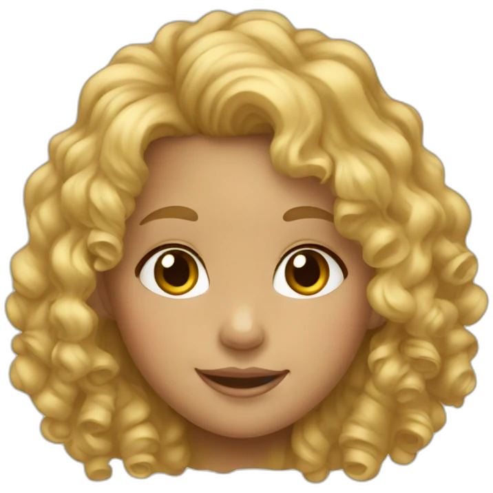 Blonde curly haired 5 year old girl emoji