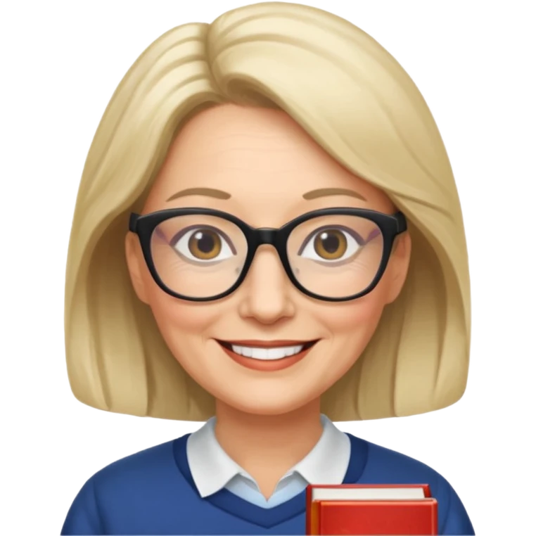 Catherine is 53 years old, she live with her husband and she is a literature teacher emoji