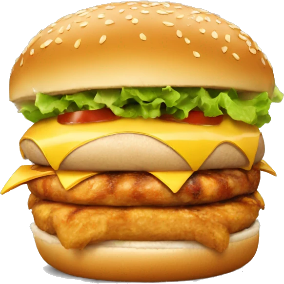 chicken burger emoji