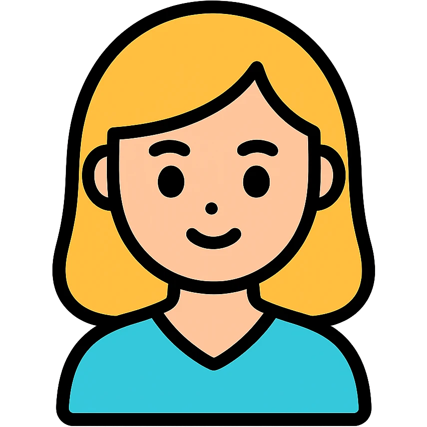 a female with white skin, big eyes, middle-length hair which is right at the shoulder emoji