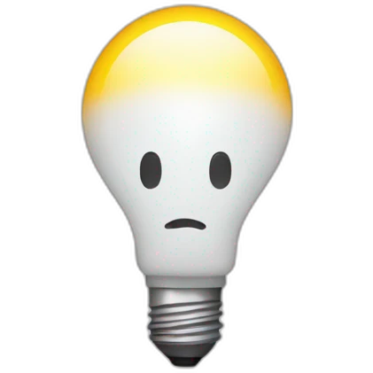 man white tshirt with light bulb emoji