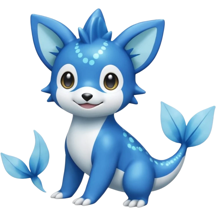 Popplio-Vaporeon-Oshawott-Fakémon-hybrid (full body) emoji