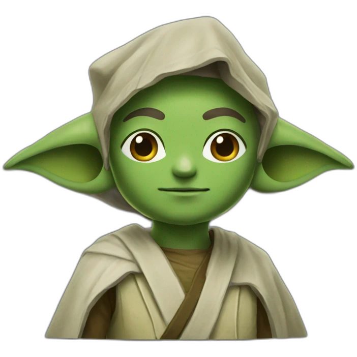 Zelda combattant un yoda emoji