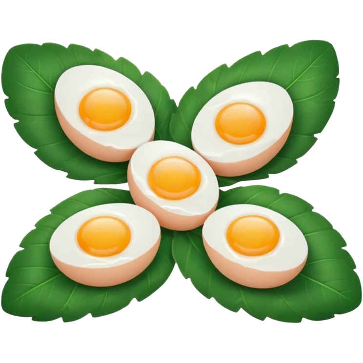 eggs on leaf emoji