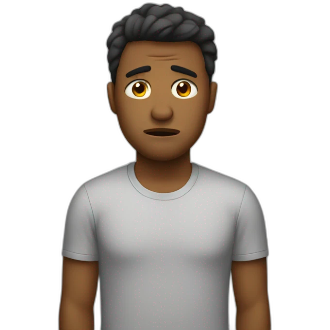 Emotionally broken man emoji