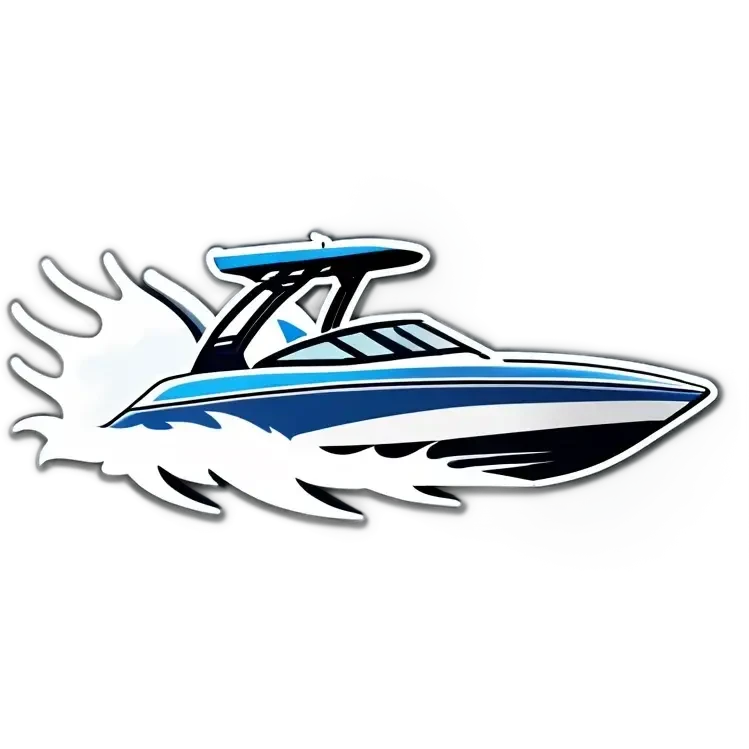 sport boat in waves emoji