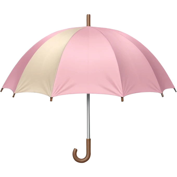 Light pink and beige unbrella emoji