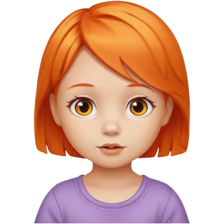 orange hair baby girl emoji