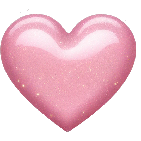 soft pink heart with glitter emoji