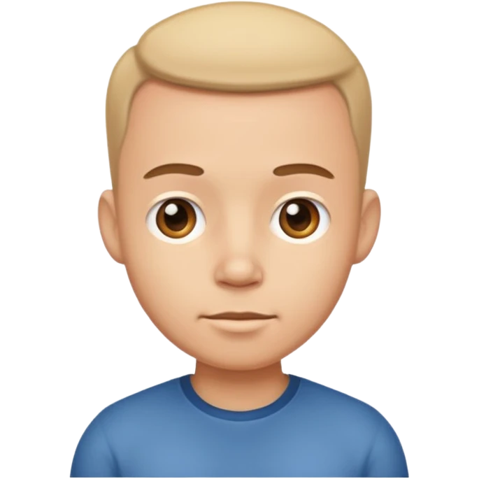 very big head and small body male cartoon emoji
