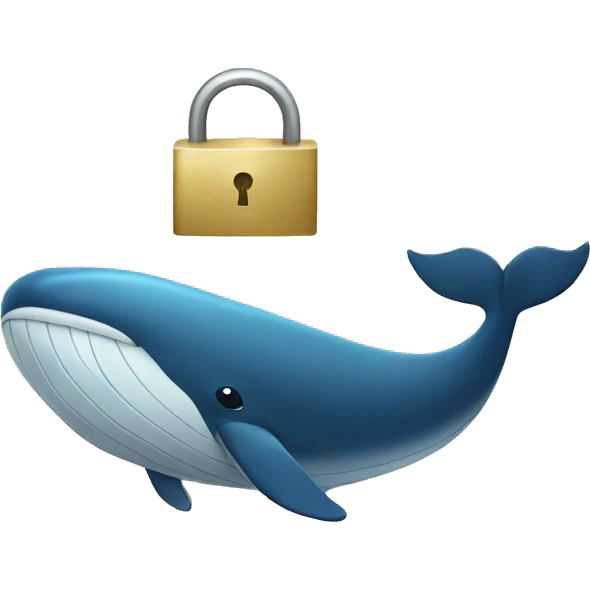 whale and lock emoji