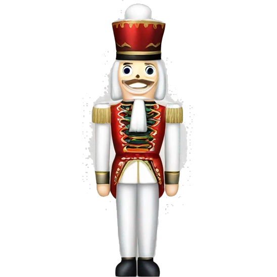 white nutcracker christmas decoration emoji