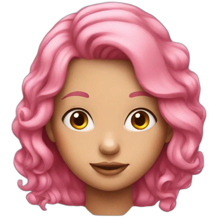 girl with pink hair emoji