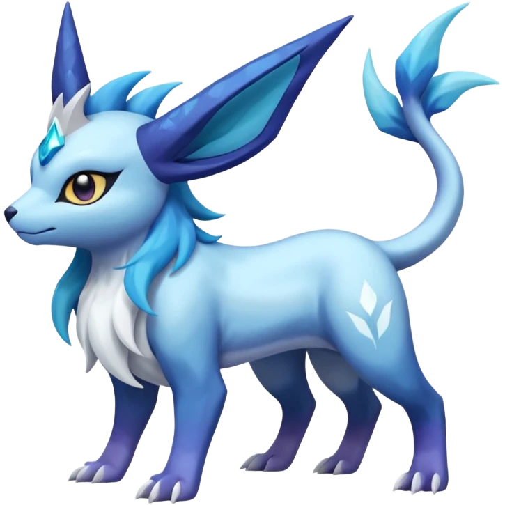 Snowy Flakey Scaly Nebulae Nebula Galctic starry gradients-colored Absol-Glaceon-Suicune-Amaura-Dialga-fusion emoji