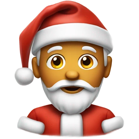 Bashful Santa emoji