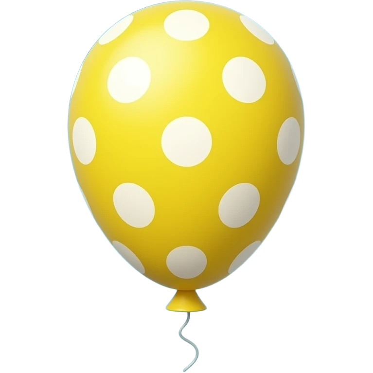 YELLOWPOLKA DOT BALLOON emoji