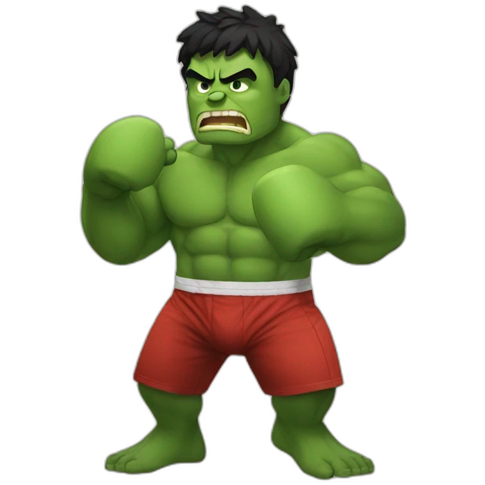 Hulk boxing  emoji