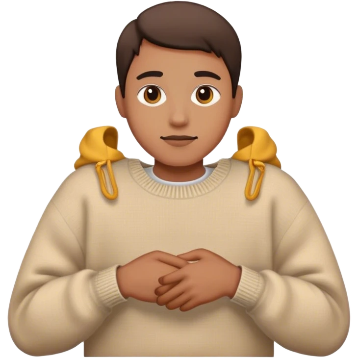 Wearing a sweater emoji