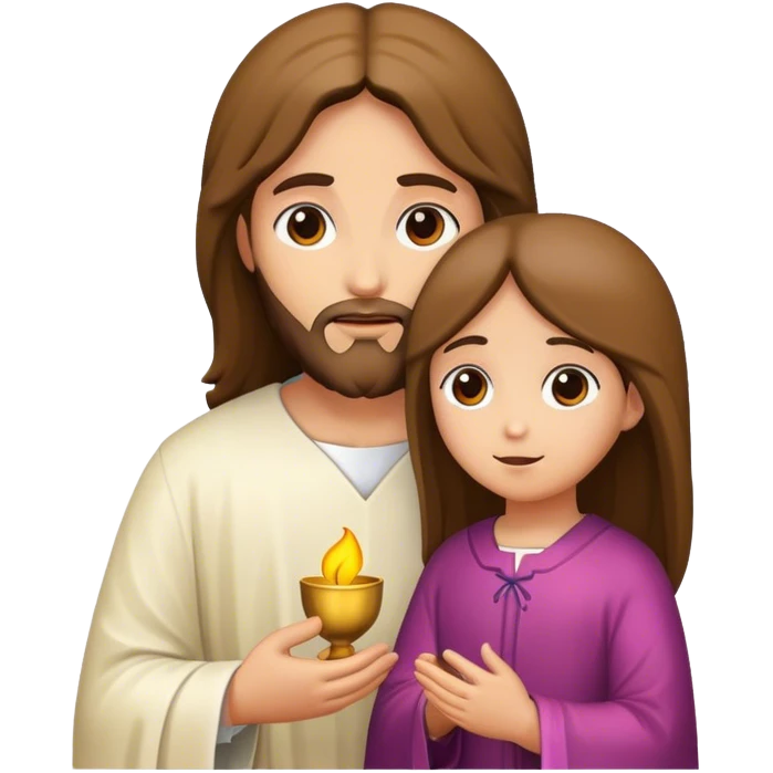 Christ and devocional girl  emoji