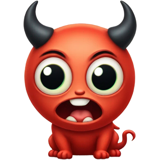 Cute sad devil  emoji