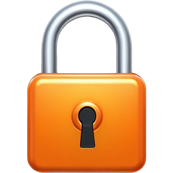 Orange lock emoji