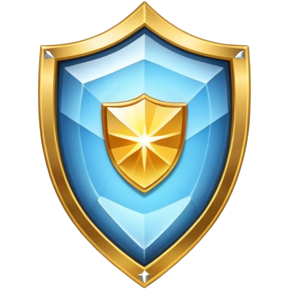 VIP badge shaped like a shield with a big diamond in the center emoji