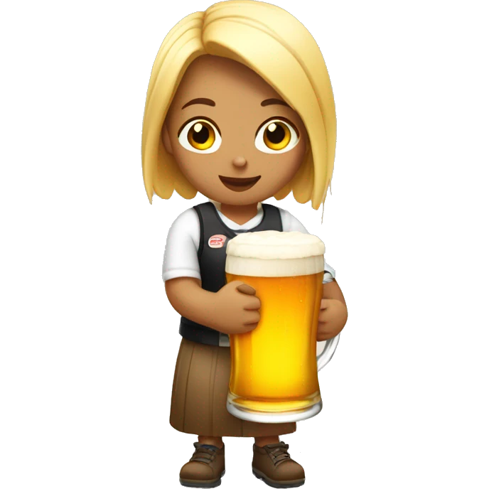girl with beer in hand emoji